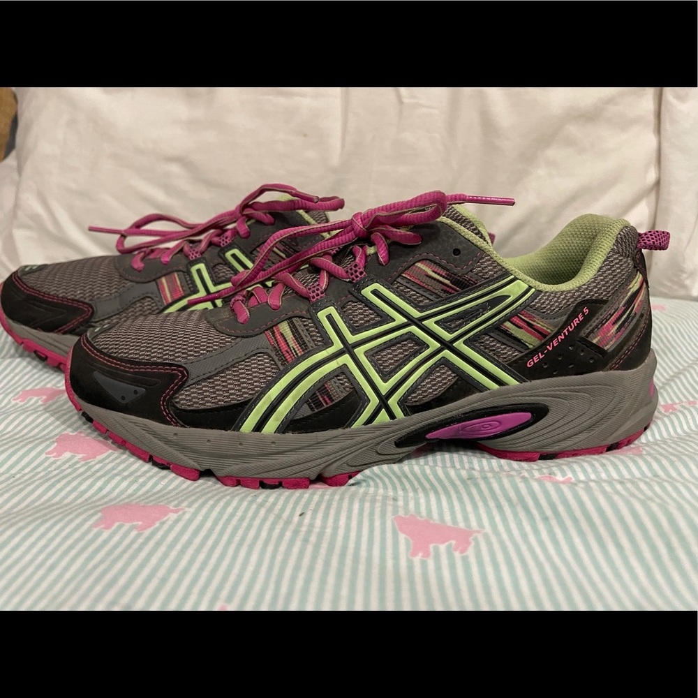 ASICS SZ 10 GEL-VENTURE 5 GRAY PINK